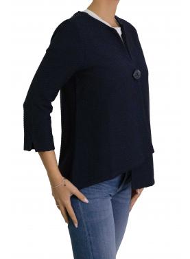 Cardigan con bottone tinta unita 